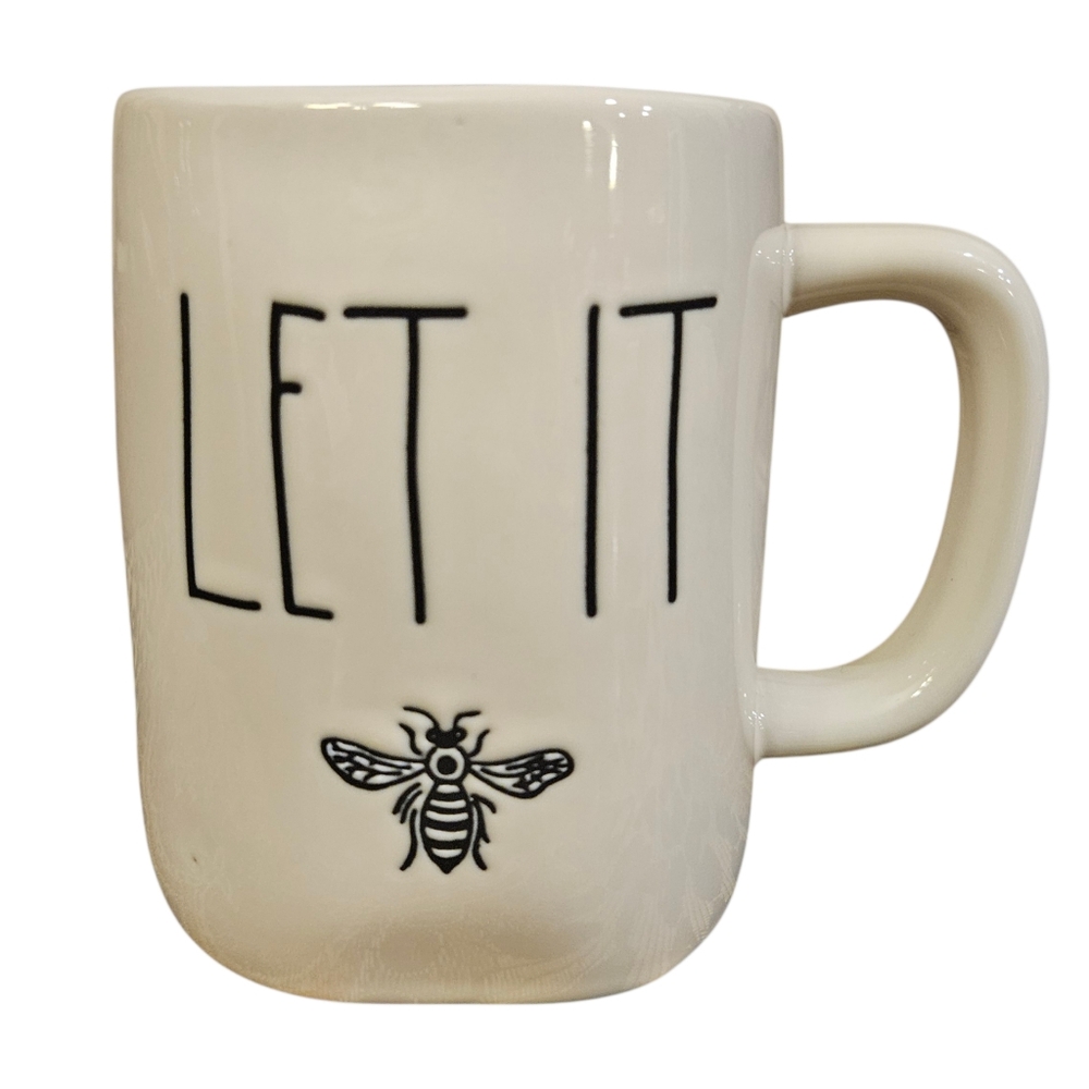 NWOT Rae Dunn LET IT Bee Mug, Gold Inside - 16 oz.